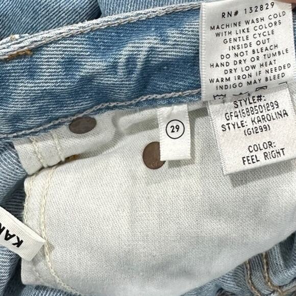 GRLFRND Karolina Frayed High Rise Feel Right Jeans 29 NWT classic preppy - Picture 12 of 12